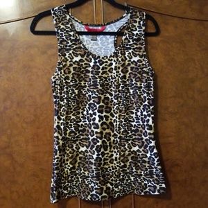 Cheetah print racer back tank